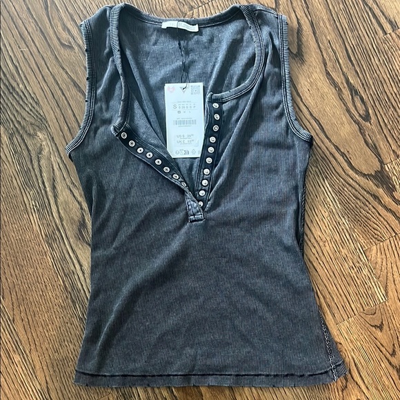 Zara Washed Rib Top - Picture 3 of 4